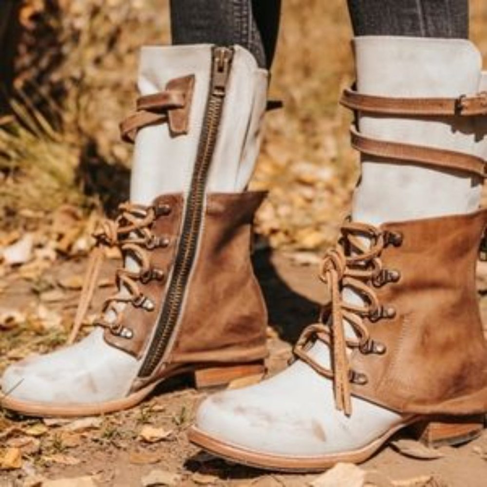 Freebird by Steven Ravi Boots 9 Beige multi  Rare